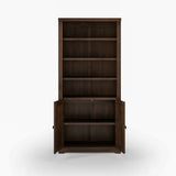 Newport Solid Wood Bookcase with Doors - Five Color Options