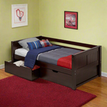 Camaflexi Panel Headboard - Twin Size Day Bed with Drawers or Trundle - 2 Color Options