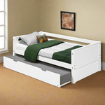 Camaflexi Panel Headboard - Twin Size Day Bed with Drawers or Trundle - 2 Color Options