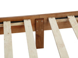 Rustic Style Wood Bed with LED Lighting and Power Outlet / Three Sizes / Two Color Finishes