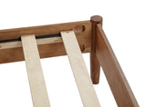 Rustic Style Wood Bed with LED Lighting and Power Outlet / Three Sizes / Two Color Finishes