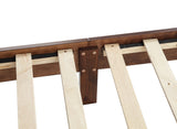 Rustic Style Wood Bed with LED Lighting and Power Outlet / Three Sizes / Two Color Finishes
