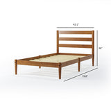 Mid-Century Twin Size Platform Bed - 2 Color Options