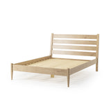 Mid-Century Modern Platform Bed - Queen Size - 4 Color Options