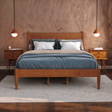 Mid-Century Panel Bed - 5 Color Options/4 Size Options