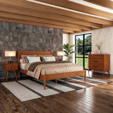 Mid-Century Panel Bed - 5 Color Options/4 Size Options