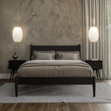 Cama con panel Mid-Century - 3 opciones de color/4 opciones de tamaño