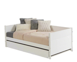 Mid-Century Modern Twin Size Day Bed with Twin Trundle - 3 Color Options