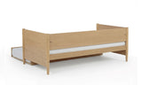 Mid-Century Modern Solid and Manufactured Wood Twin Size Day Bed with Twin Trundle - 2 Color Options