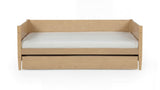 Mid-Century Modern Solid and Manufactured Wood Twin Size Day Bed with Twin Trundle - 2 Color Options