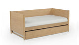 Mid-Century Modern Solid and Manufactured Wood Twin Size Day Bed with Twin Trundle - 2 Color Options