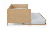 Mid-Century Modern Solid and Manufactured Wood Twin Size Day Bed with Twin Trundle - 2 Color Options