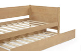 Mid-Century Modern Solid and Manufactured Wood Twin Size Day Bed with Twin Trundle - 2 Color Options