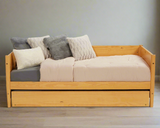 Mid-Century Modern Twin Size Day Bed with Twin Trundle - 3 Color Options