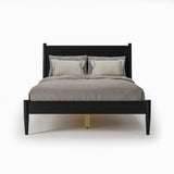 Cama con panel Mid-Century - 3 opciones de color/4 opciones de tamaño