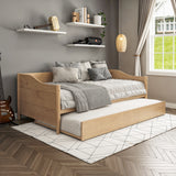 Mid Century Classic Twin Size Day Bed with Trundle / Three Color Finishes