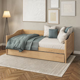 Mid Century Classic Twin Size Day Bed with Trundle / Three Color Finishes