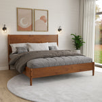 Mid Century Platform Bed / 2 Sizes / 3 Color Finishes