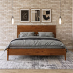 Mid Century Platform Bed / 2 Sizes / 3 Color Finishes