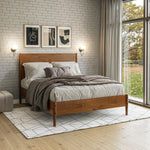 Mid Century Platform Bed / 2 Sizes / 3 Color Finishes