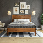 Mid Century Platform Bed / 2 Sizes / 3 Color Finishes