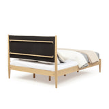 Mid-Century Upholstered Bed - Queen Size / Three Color Options