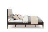 Mid-Century Upholstered Bed - Queen Size / Three Color Options