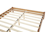 Rustic Style Wood Bed with LED Lighting and Power Outlet / Three Sizes / Two Color Finishes