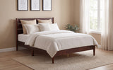 Rustic Style Wood Bed with LED Lighting and Power Outlet / Three Sizes / Two Color Finishes