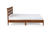 Rustic Style Wood Bed with LED Lighting and Power Outlet / Three Sizes / Two Color Finishes
