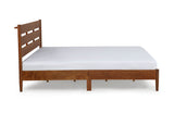 Rustic Style Wood Bed with LED Lighting and Power Outlet / Three Sizes / Two Color Finishes