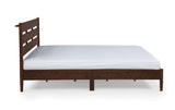 Rustic Style Wood Bed with LED Lighting and Power Outlet / Three Sizes / Two Color Finishes