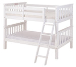 Santa Fe Mission Low Bunk Bed Twin over Twin - Angle Ladder - 2 Color Options