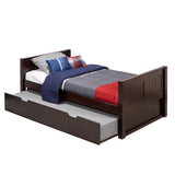 Camaflexi Twin Size Platform Bed - Panel Headboard - 2 Color Options
