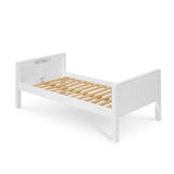 Camaflexi Twin Size Platform Bed - Panel Headboard - White Finish