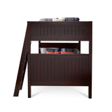 Camaflexi Full sobre Full Bunk Bed - Cabecero de panel - Escalera angular - Acabado Cappuccino
