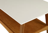 Mid Century Modern Coffee Table - Castanho/White Finish - MD23012