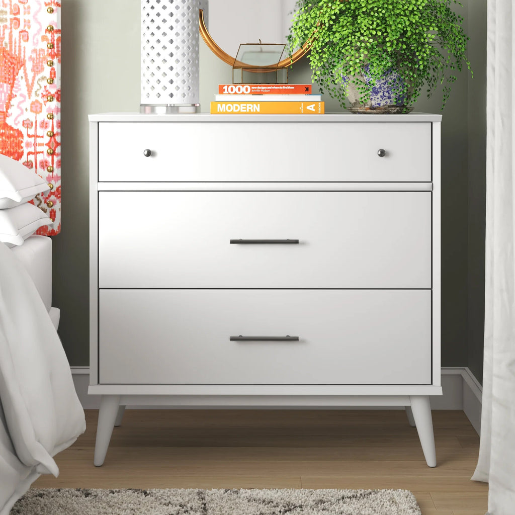 Mid-Century Three Drawer Dresser - 5 Color Options Camaflexi Mid-Century Three Drawer Dresser - 5 Color Options Camaflexi