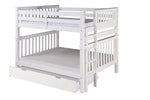 Santa Fe Mission Tall Bunk Bed Full over Full - Bed End Ladder - 3 Color Options