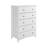 Shaker Style 5 Drawer Chest - 2 Color Options
