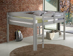 Tribeca Twin Size Junior Loft Bed - Acabado gris - T1304