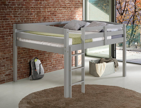 Tribeca Twin Size Junior Loft Bed - Acabado gris - T1304