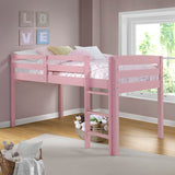Tribeca Full Size Junior Loft Bed - Pink Finish - T1305F
