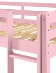 Tribeca Twin Size Junior Loft Bed - Pink Finish - T1305
