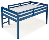 Tribeca Twin Size Junior Loft Bed - Blue Finish - T1306