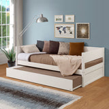 Sofá cama Tribeca con panel de madera tamaño doble con nido doble - 2 opciones de color